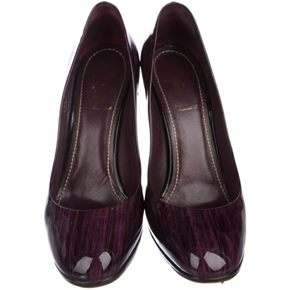 Yves Saint Lauren Vintage Violet Patent Pumps
